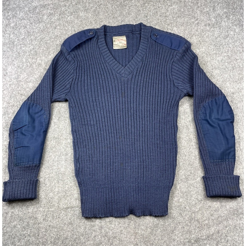 Brigade Quartermasters Size 40 The Woolly Pully‎ 100% Wool Sweater USAF Epaulets